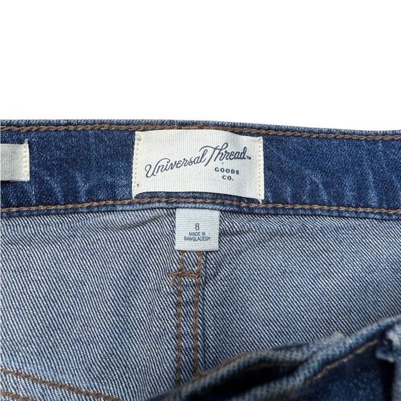 Target Universal Thread Highest Straight Medium Dark Wash Blue Jeans Size 8 - Picture 4 of 8
